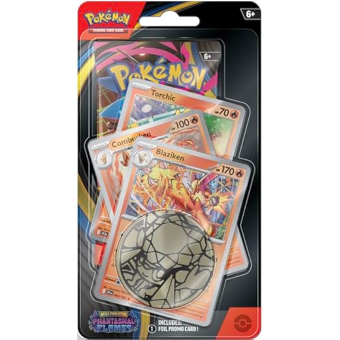 rayihni POKEMON TCG | MEGA EVOLUTION | PHANTASMAL FLAMES BLISTER PACK (1 BOOSTER PACK, 3 PROMO CARDS AND 1 COIN) | 15+ YEARS - Image 1
